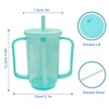 Qancesd 2 Pack Adult Sippy Cups for Elderly 2 Handles