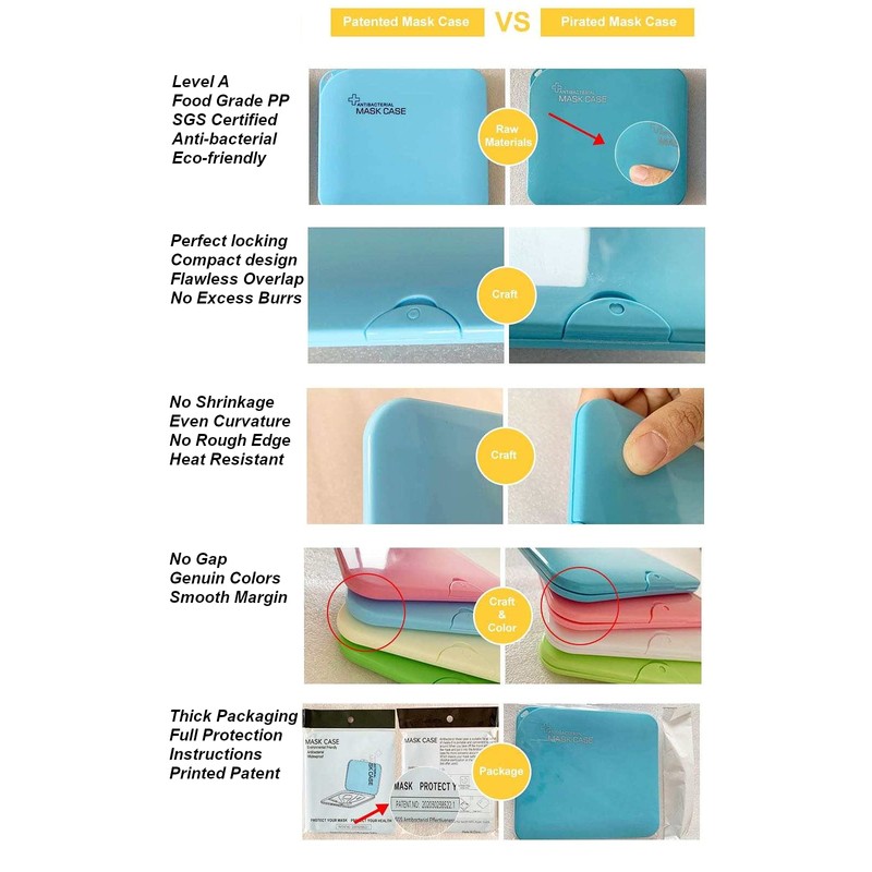 4 Pack Face Mask Case, Portable Storage for Masks, Pollution