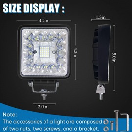 SAN YOUNG LED Work Lights for Truck 4 Inches LED Light Pods 120W 10000lm 12V 24V Tractor ATV UTV RV Boat Pickup Golf Cart LED Off Road Driving Lights, 20Pack