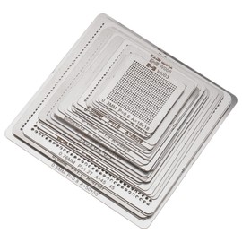 Ellbest 36pcs BGA Reballing Stencils Rework Station, Universal Steel Template Mesh Directly Heat Set Kit for Laptop CPU Repair Tools