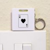 &#39;Ace of Hearts&#39; Keyring Tape Measure/Spirit Level Tool (KM00043177)