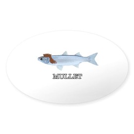 CafePress The Real Mullet Oval Sticker Oval Car Bumper Sticker