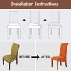 Odot Orange Chair Covers, Dining Chair Covers Set of 2,