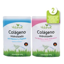 Kit 1 Colageno Biotina Y Acido Hialur + 1 Vitamina C Y Mag Sabor Sin sabor