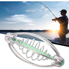Trampa Cebo de Acero Inoxidable con Resorte para Pesca Familiar 10 Piezas