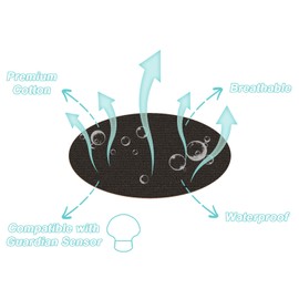 CGM Adhesive Patches for Guardian and Other Sensor,15 Pack Waterproof and Breathable Tapes,No Glue in The Center,Flexible Covers for 7+ Days,Black