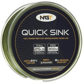 NGT Spool Of 'Quick Sink' Moss Braid - Green, 25 lb