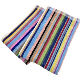 Simple Fresh Towel, Face Towel, Set of 2, 13.4 x 31.5 inches (34 x 80 cm)