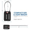 2 Pack TSA Approved Travel Luggage Locks, 4-Digit Cable Combination