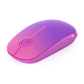 VssoPlor Wireless Mouse, 2.4G Slim Portable Computer Mice with Nano Receiver for Notebook, PC, Laptop, Computer (Gradient Purple)
