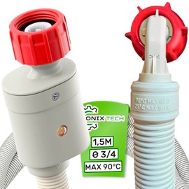Aquastop Washing Machine and Dishwasher Hose with Length 1.5 m with Safety Valve Diameter 3/4 Inch Water Stop Inlet Hose Max 90°C ONIX TECH
