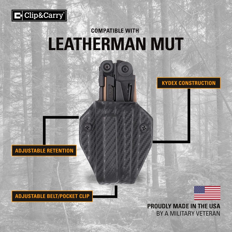 Clip & Carry Kydex Multitool Sheath for Leatherman MUT &