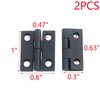 MY MIRONEY 2-Pack Mini Solid Brass Hinges Black Foldable Butt