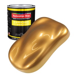 Restoration Shop - Autumn Gold Metallic Acrylic Enamel Auto Paint - Gallon Paint Color Only - Professional Single Stage High Gloss Automotive, Car, Truck, Equipment Coating, 2.8 VOC
