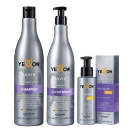 Kit Silver Yellow Shampoo + Acondicionador + Pure