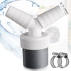 Dishwasher and Washing Machine Drain Adapter Double Connection Y with