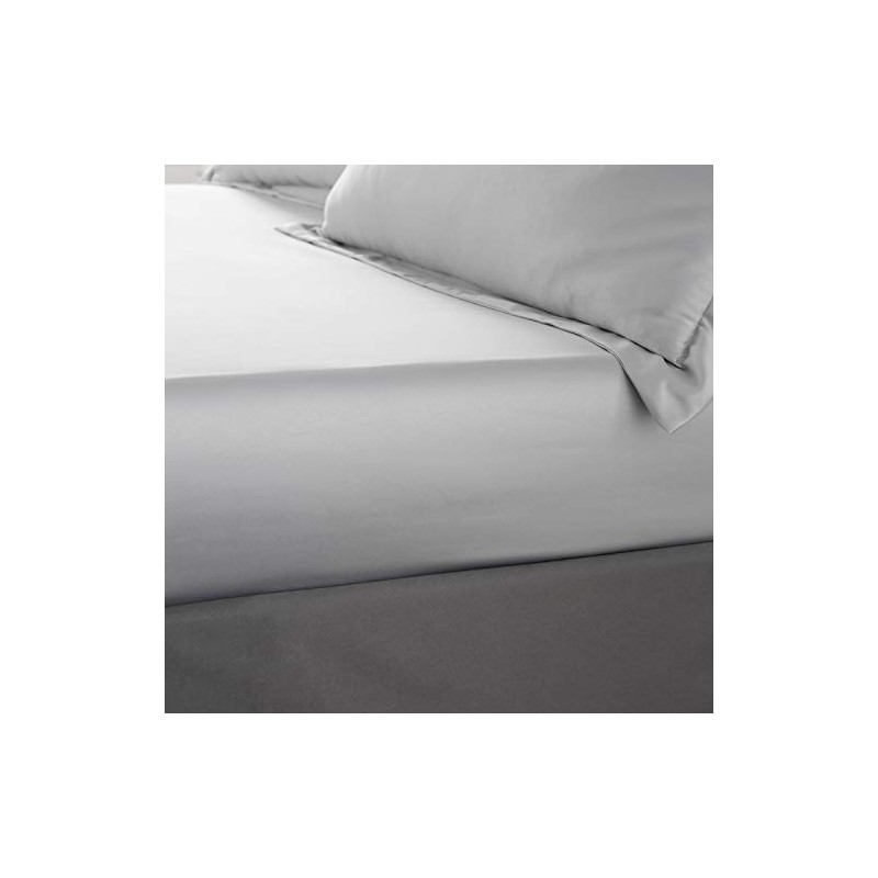 Catherine Lansfield Silky Soft Satin King Fitted Sheet Silver Grey