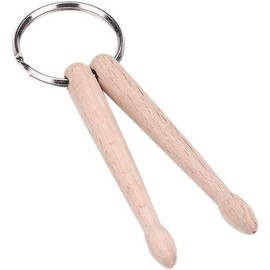 1Pc Mini Drum Sticks Keychain Wood Drumsticks Percussion Key Ring Decoration Keyrings Deft and Professional，Drum and Percussion Accessories