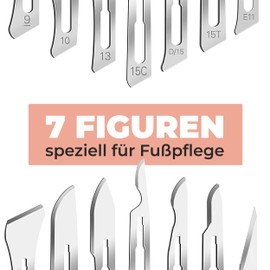 Kosmetex Podology Swann Morton Mix Foot Care Scalpel Blades (14 x Blades 1 x Handle)