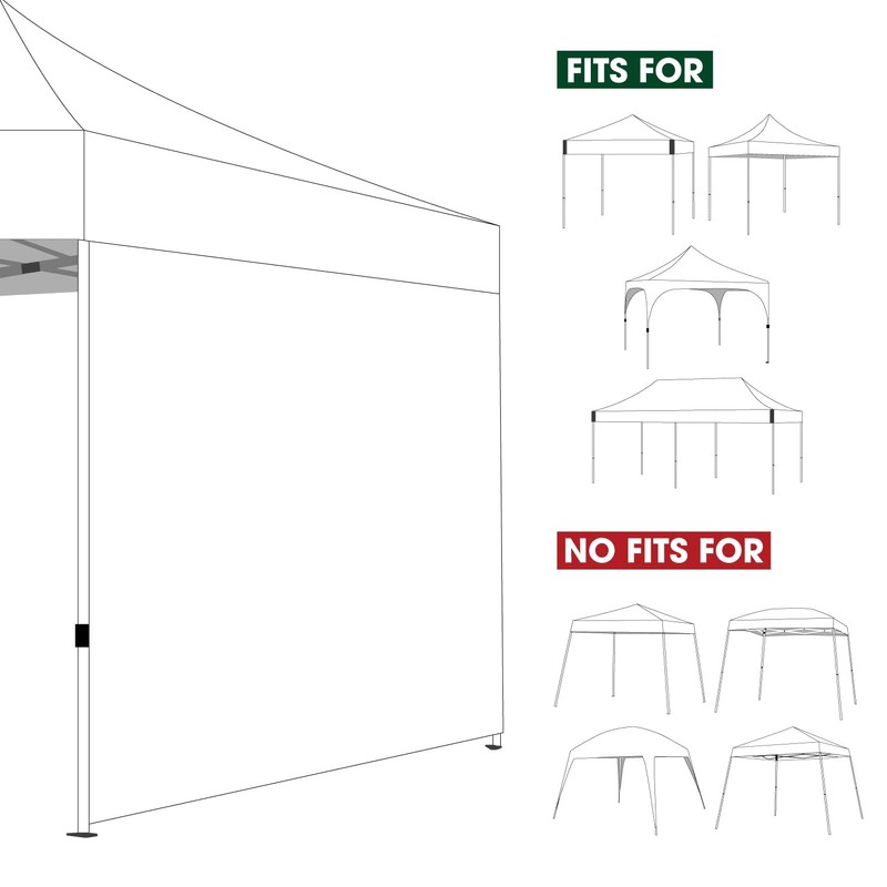 COOSHADE Instant Canopy SunWall 8x8 Canopy SideWall for Pop up