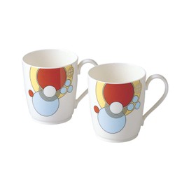 Noritake P97280/4614 Noritake Mugs (Pair) 10oz Frank Lloyd Wright Imperial 2 Piece Bone China
