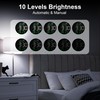 Lafocuse 25 cm Wall Clock Digital LED Large Round Electronic