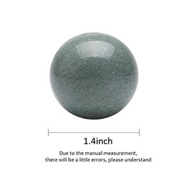 Bolas de ejercicio para la salud y el estrés, de mármol verde negruzco, con bolsa BSWQ001