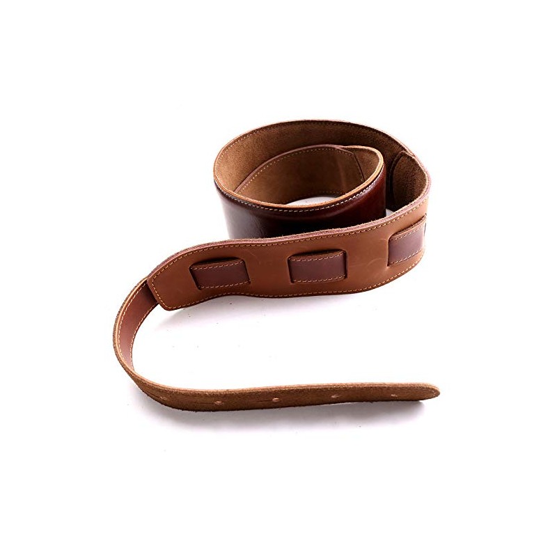 Guitar Accessories Thick Genuine Leather Electric Bass Guitar Strap Adjustable