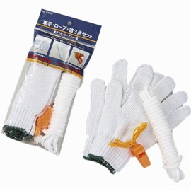 Work Gloves, Rope, Whistle, 3-Piece Set, 82259 31609