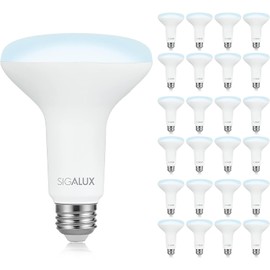 Sigalux LED Flood Lights Indoor, BR30 LED Bulb 65W Equivalent, Dimmable Recessed Light Bulbs 650LM 5000K Daylight Can Light Bulbs, E26 Base Bulged Light Bulbs UL Listed, 24 Pack