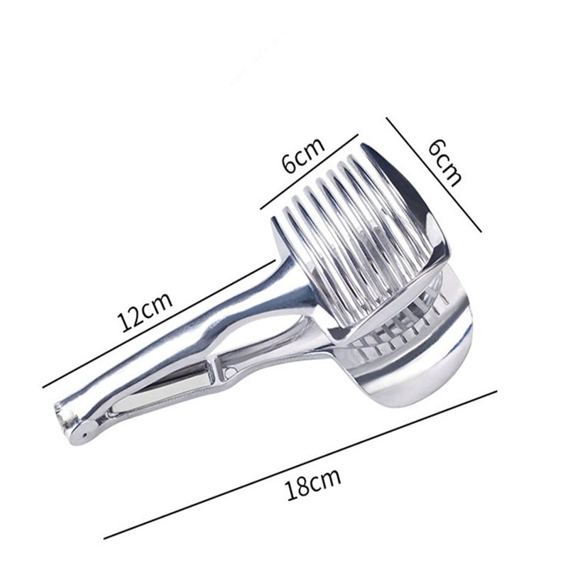 InfantLY Bright Kitchen Gadgets Handy Stainless Steel Onion Holder Potato