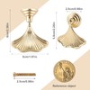 Brosay Gold Knobs Fashion Ginkgo Leaf Drawer Knobs Art Deco