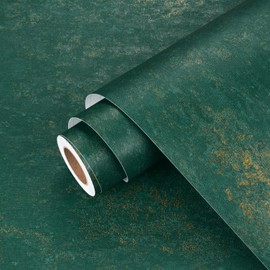 Wallercity Emerald Green Marble Contact Paper for Countertops Gold Textured Peel and Stick Marble Wallpaper for Bedroom Self Adesive Waterproof Granite Wall Paper Wrap for Cabinets Tables 15.8x78.7 IN