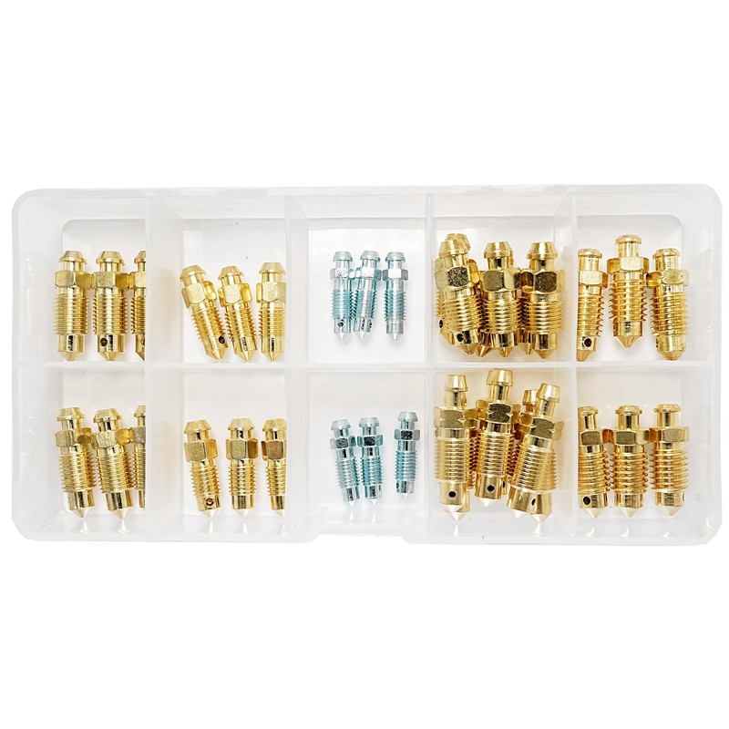 Dsnaduo 36 PCS Bleeder Valve,Brake Bleeder Screw Assortment Kit Replace