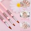 LIQWEI 3 Pcs 3d Acrylic Nail Brush Set, Nails Design