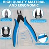 Flush Cutters, 3 Pack 5.3" Wire Cutters for Crafting, Ultra