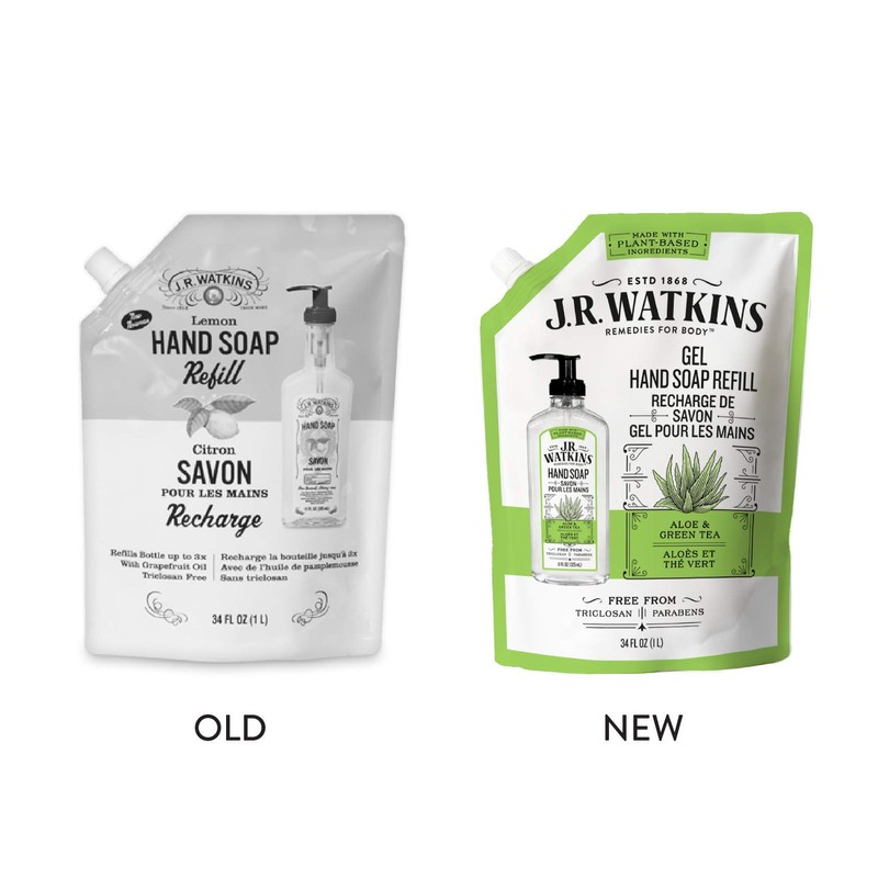 J.R. Watkins Hand Soap Refill, Aloe and Green Tea 34