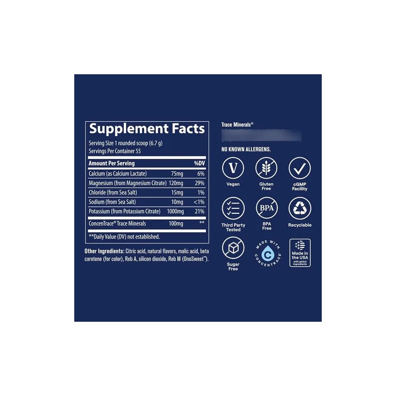 Trace Minerals Keto Electrolyte Powder 369g Sfn