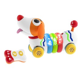 Chicco DogReMi Funkgesteuerter Hund, Interaktives Bellendes und Laufendes Spielzeug mit Lichtern und Geräuschen, 2-Wege-Fernbedienung, Interaktives Spielzeug für Kinder, 18 Monaten bis 4 Jahre