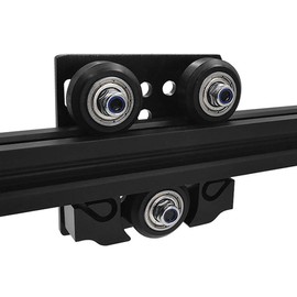 Befenybay - Rueda V con Placa y Hebilla de cinturón de 6 mm para Piezas de Impresora 3D de Perfil de Aluminio 2020 para Rueda negra CNC Kossel (Rueda grande con Hebilla)