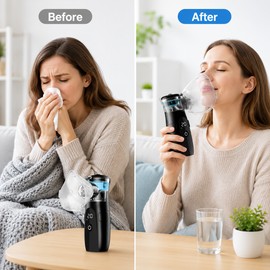 Portable Mesh Nebulizer-Style Mist Device with LED Display – Quiet Rechargeable Personal Mist Tool for Home and Travel