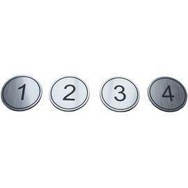 NanTun NanTun ABS Engraved 5cm Circular Table Numbers (1-25) Pubs Restaurants Clubs - Silver 1 to 25