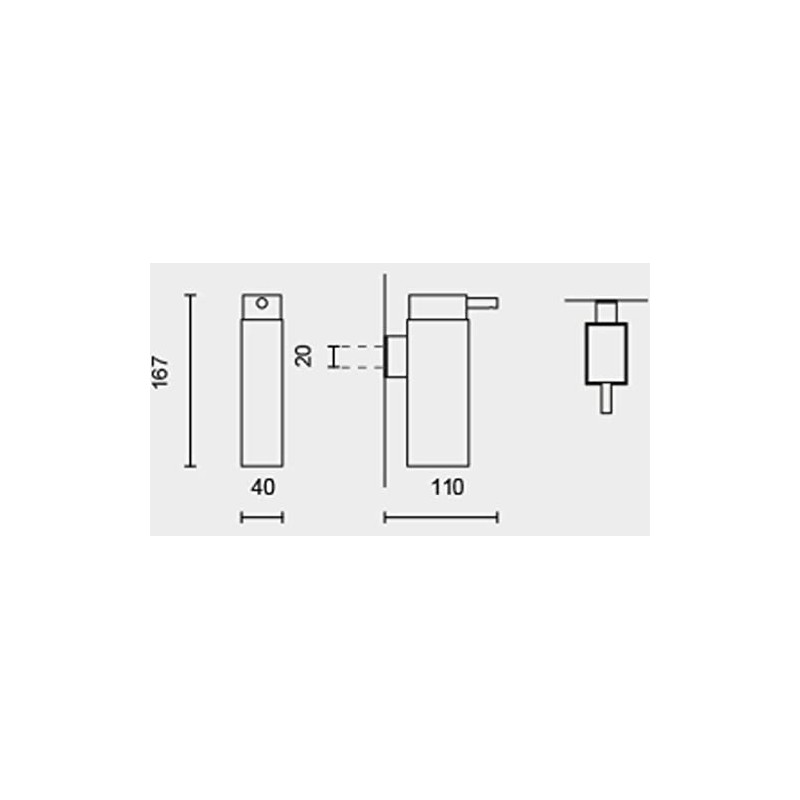 Zack Dispenser, Stainless Steel, Silver,