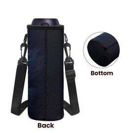 Howilath Kids Horse Water Bottle Carrier with Shoulder Strap & Phone Pocket Fit 32oz/40oz Water Bottle Holder Crossbody Purse Sling Bag