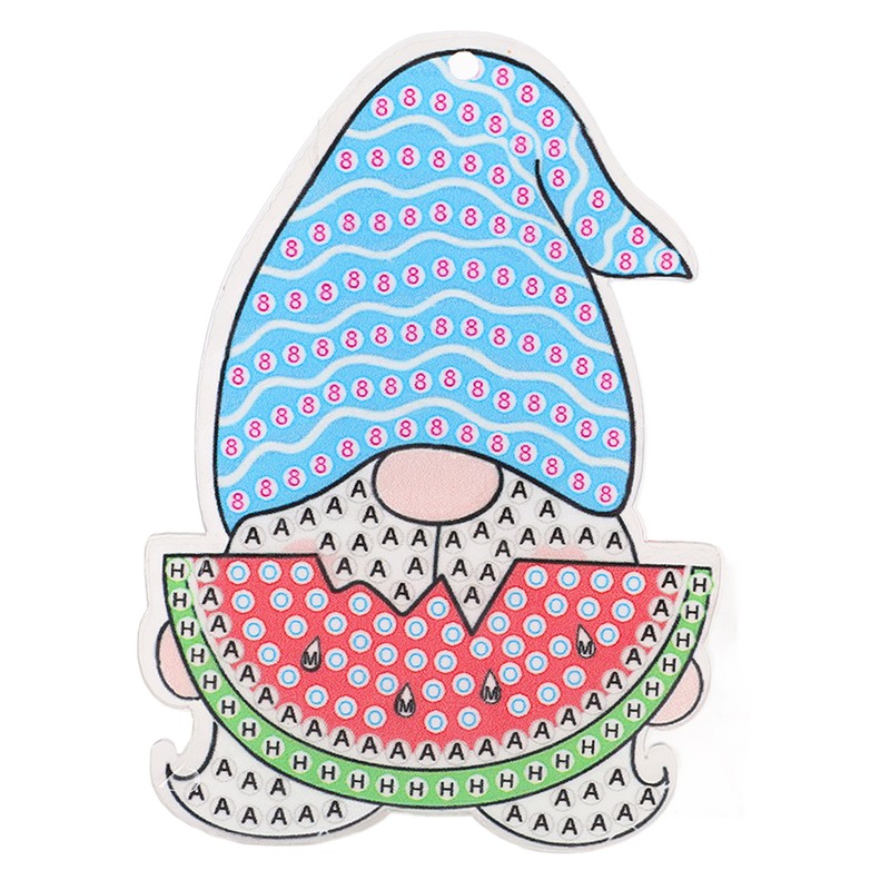 DIY Rhinestone Painting Keychains Cute Dwarfs Shape Stress Relief Improve