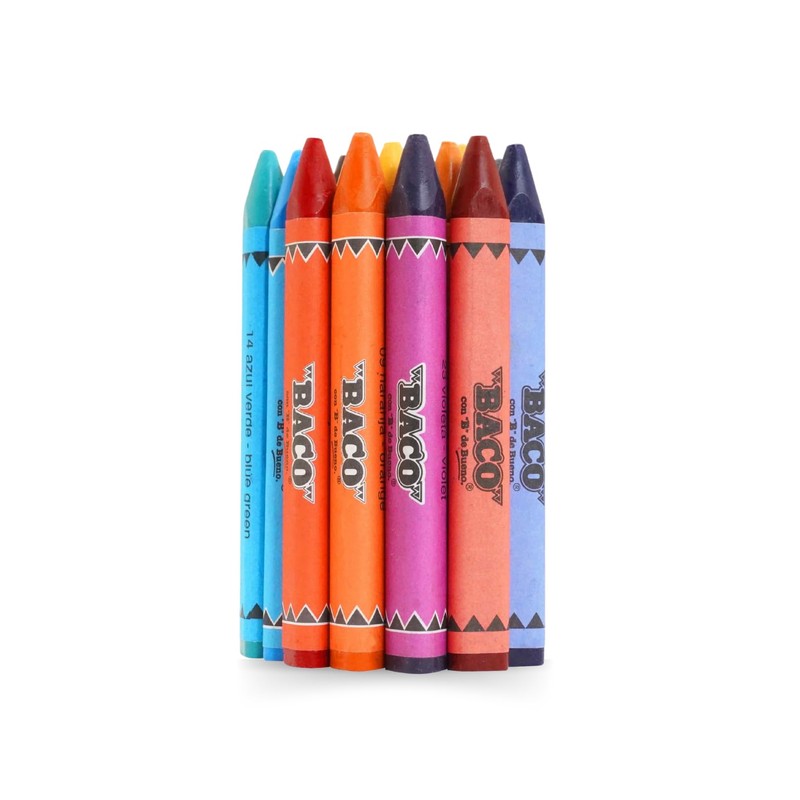 Baco | Crayones Jumbo Triangular - Caja con 24 Piezas,