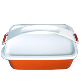 Tupperware Click to Go Stack and Click 1.5 L with Handle Lunch Box Picnic Set Lunch Box Orange White