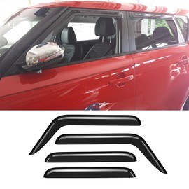 VICOJETOR 94367 Sunproof Waterproof Side Window Wind Deflector, 4pcs Protective Replacements Rain Guards Set, Window Visor fit for 2014-2019 Kia Soul