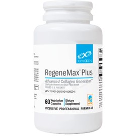 XYMOGEN XYMOGEN RegeneMax Plus C Advanced Collagen Supplements with Biotin & Clinically Tested ch-OSA - Supports Skin, Hair, Nails & Bone Health - Collagen for Women & Men (60 Capsules)