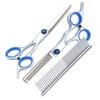 Dog Grooming Scissors Kit Stainless Steel Comfortable Adjustable Screw Professional